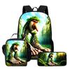 Wooden Stick Man Brain Rot Schoolbag High Definition Printing Leisure Cross Border Light Backpack