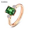 Lindon Classic  Zircon Ring Ladies Jewelry Wedding Promise Party Gift