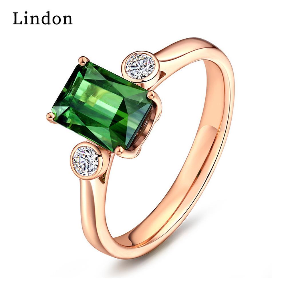 Lindon Classic  Zircon Ring Ladies Jewelry Wedding Promise Party Gift