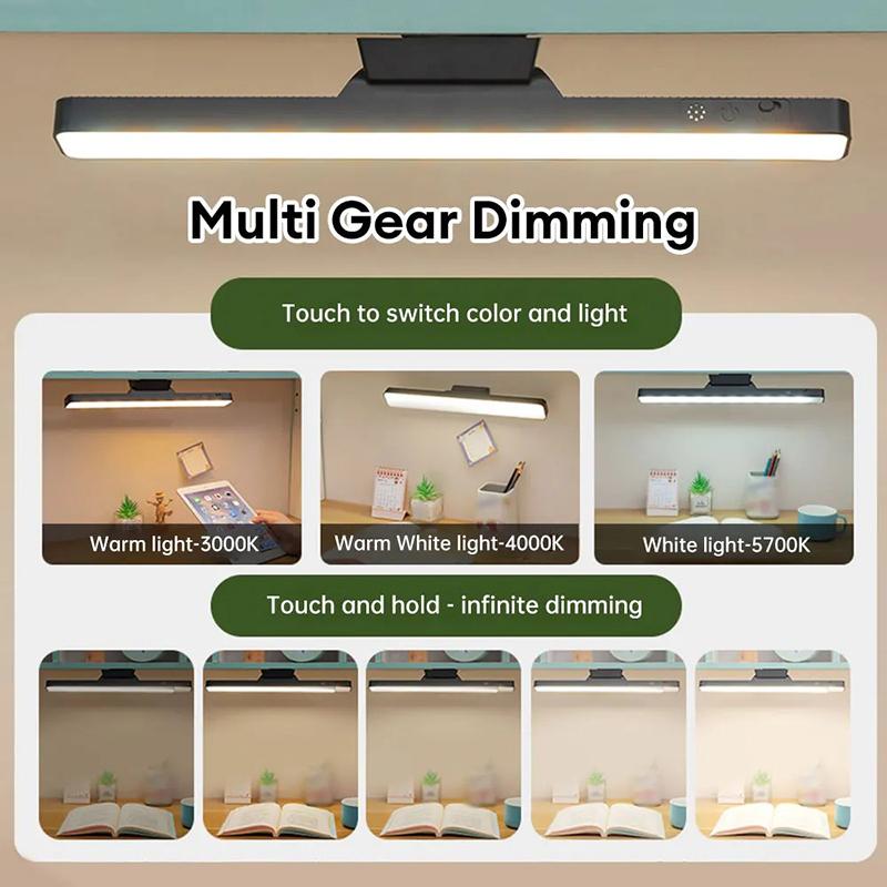 LED Vanity Lamp 5V 30CM  Eye Protection USB Rechargeable Makeup Mirror Light Hanging Magnetic Desk Lamp Touch Switch Book Lights