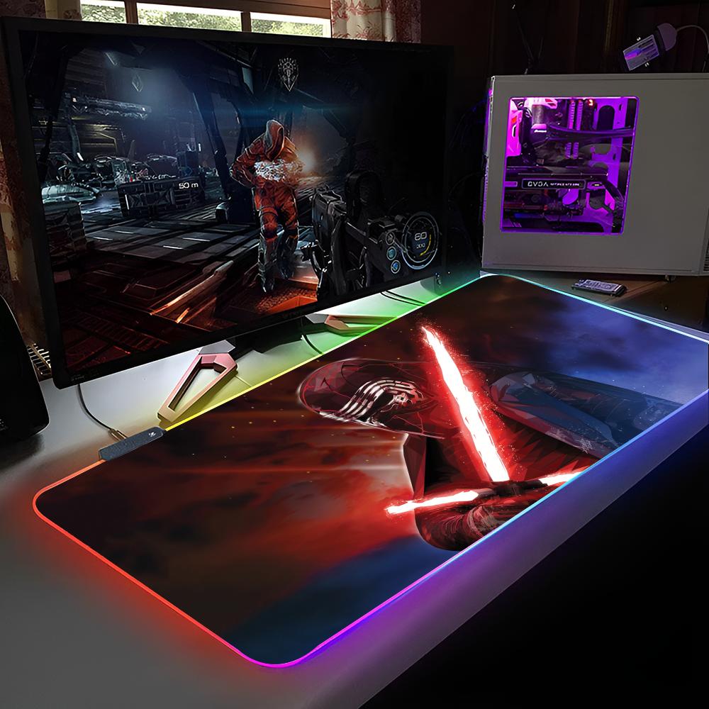 S-Star Cool W-warse Mouse Pad RGB Backlit Mouse Pad Laptop Mouse Pad Laptop Gamer Computer Desk Gaming Accessories