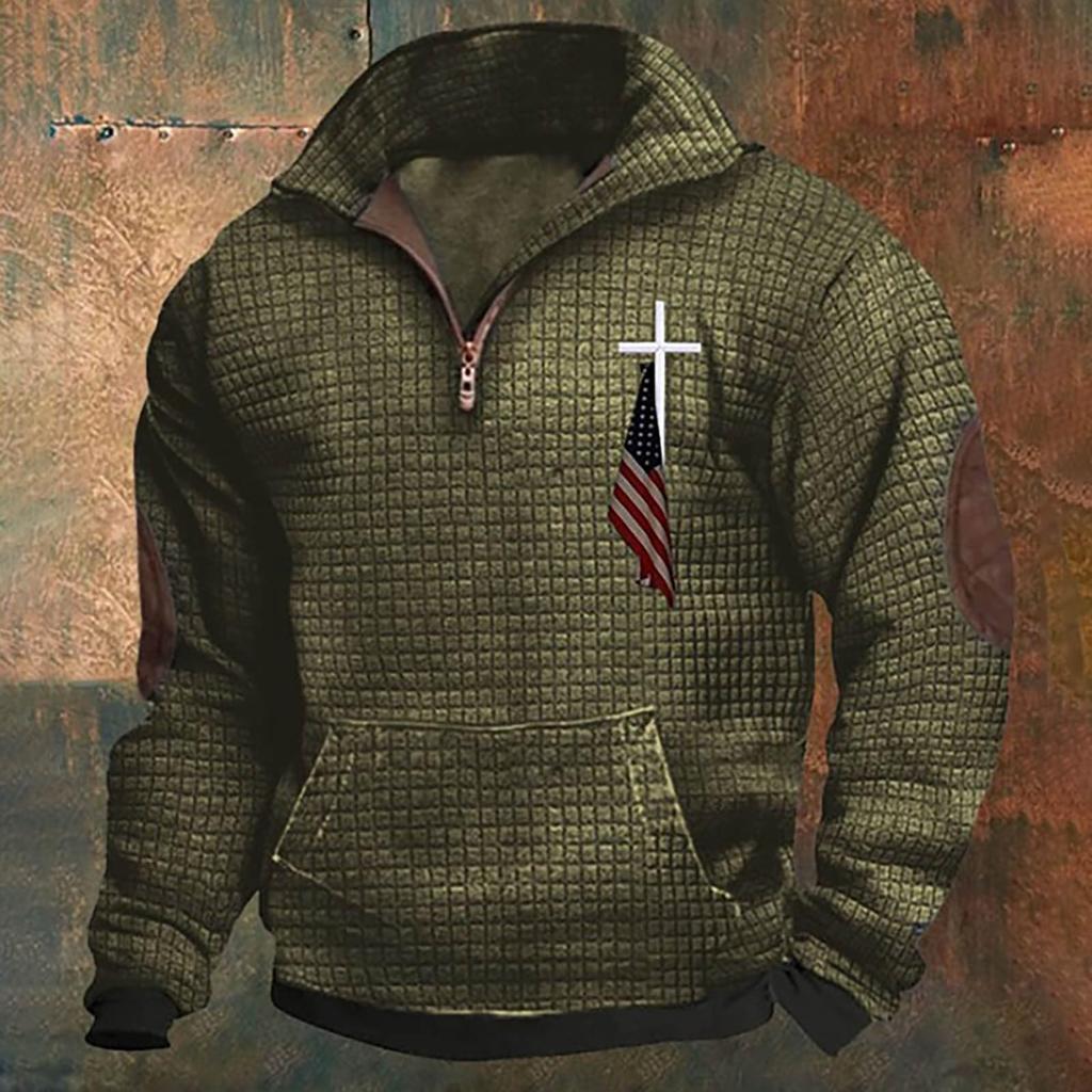 Herren Fleece Hoodie Lässig Langarm 1/4 Reißverschluss Pullover Sweatshirts