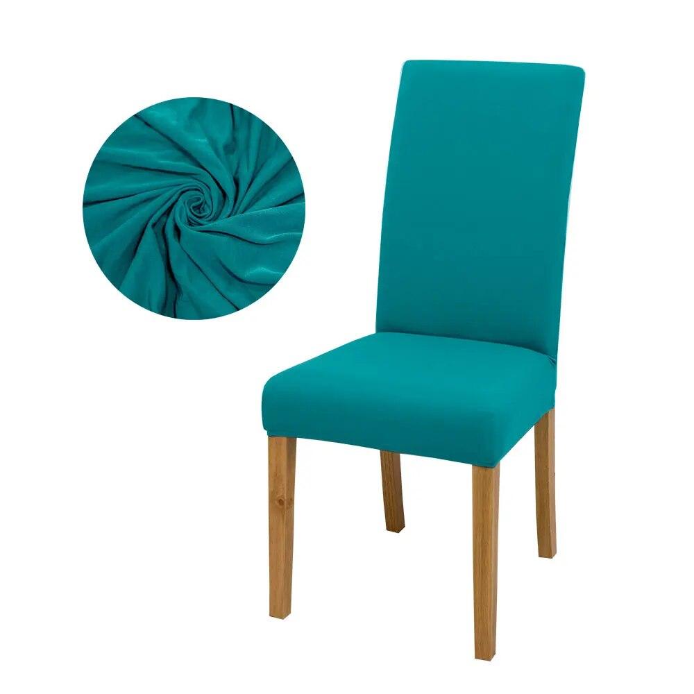 Solid Color Chair Covers Elastic Dining Room Seat Cover Washable Chair Protective Case for Restaurant Wedding Banquet Light Gray