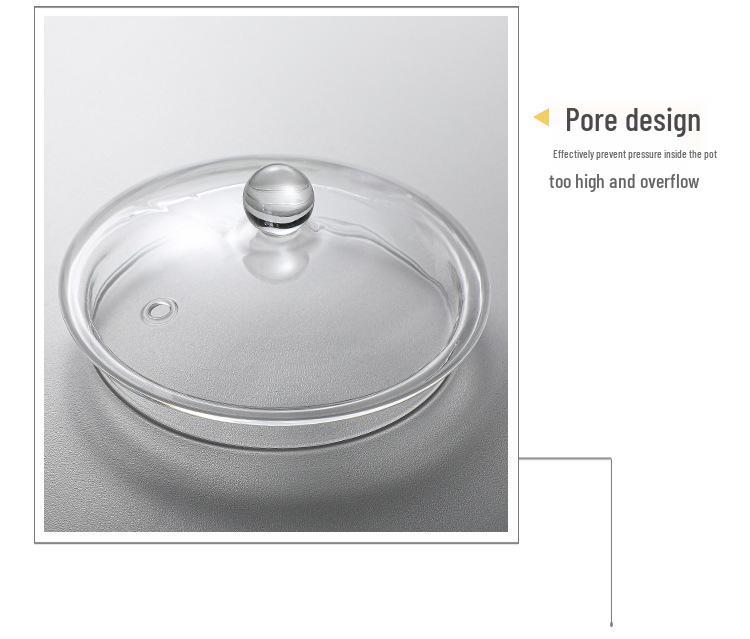 High-Temperature Resistant Large-Capacity Borosilicate Glass Pot for Steaming, Cooking, and Salads