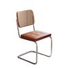 Used Light Luxury Rattan-Style Dining Chair – Stylish, Ergonomic Back Support for Home, Office, or Balcony.