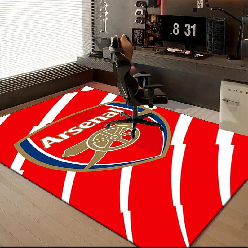 Arsenal Football Club Wappen Aufdruck Büro Teppich Stuhl Kissen Eingangsbereich Teppich, Teppiche für Wohnzimmer, Schlafzimmer Weihnachtsgeschenke