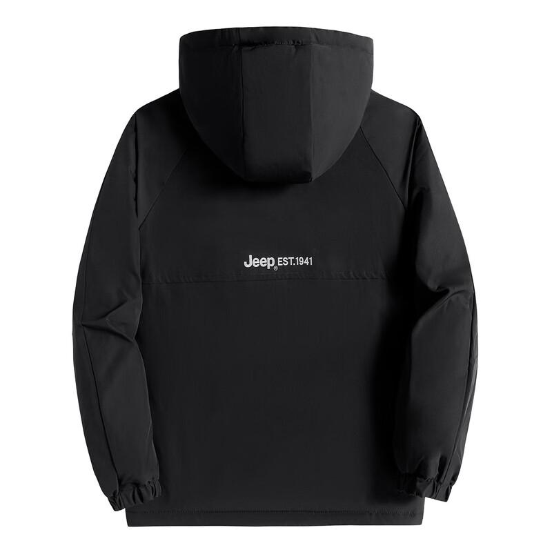 Jeep Men's Winter Thickened Warm Hooded Cotton Jacket