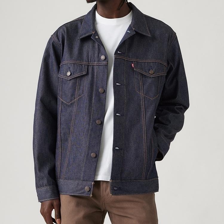 Levis Comfortable Loose Fit Button Down Long Sleeve Denim Jacket Men Jackets Denim-Blue A5782-0067