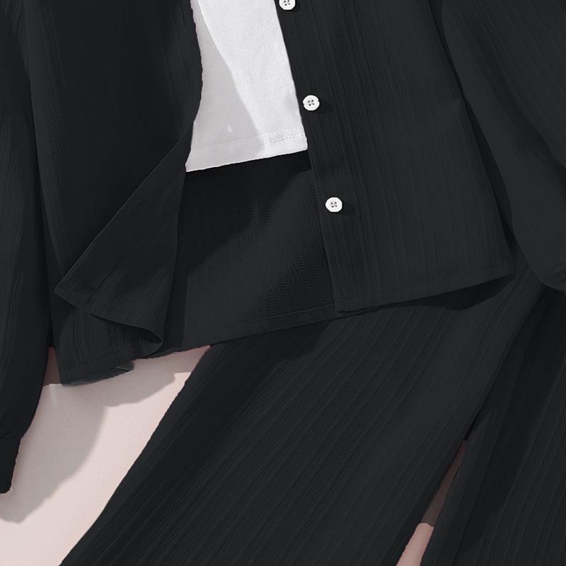 Kinderanzug Kinderbekleidung Herbst Neu Koreanischer Stil Jungen und Mädchen Lasel Langarmhemd Oberteil Weitbeinige Hose