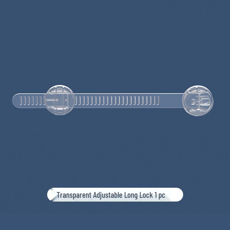 

Регулируемый детский замок безопасности для шкафов, ящиков, двустворчатых дверей и холодильников Adjustable FS12 Lock прозрачный