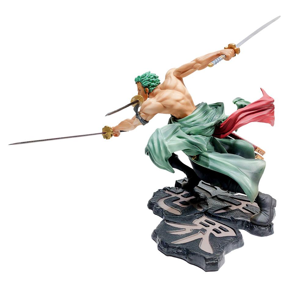 Eine Figur Actionfigur Drei-Messer-Kampftechnik Roronoa Zoro Anime-Modell Dekorationen PVC-Spielzeug Geschenk