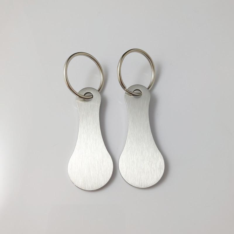 

2pcs Metal Shopping Cart Tokens Trolley Token Key Ring Decorative Keychain Multipurpose Shopping Portable for Home Outdoor 2pc