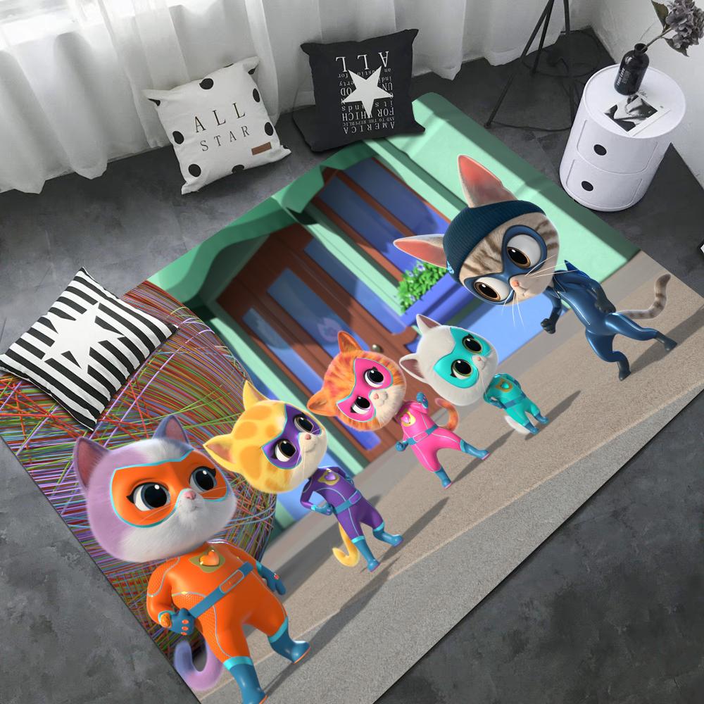 Tappetini per Stanza con Fantasia Junior Super Kitties Stile Nordico Zerbino per Casa Tappetini per Bagno-WC Tappetino Decorativo per Camera da Letto Hotel