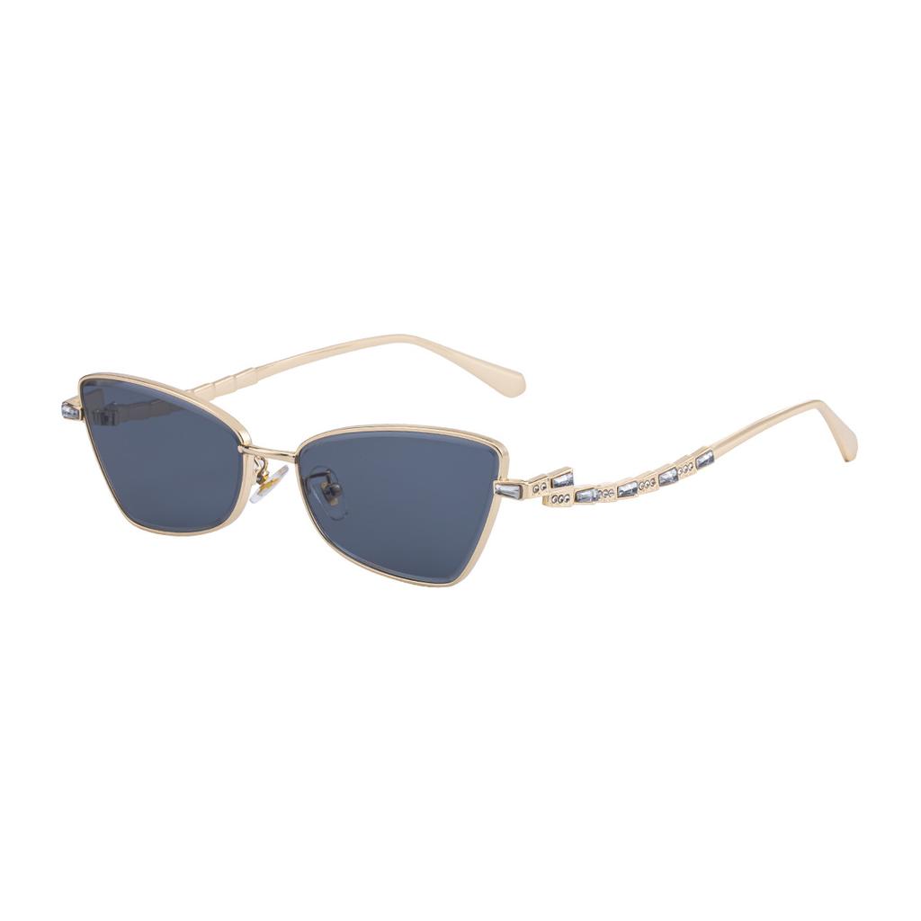 2025 Fashion Cat Eye Metal Sunglasses for Women with Diamonds Personalized Trendy Outdoor Street Style