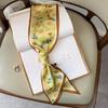 New Style of Literary Floral Fashion Trendy Small Scarf for Women's Hairband Korean Style Fresh Scarf Scarf Scarf Long Strap Kicker Bag