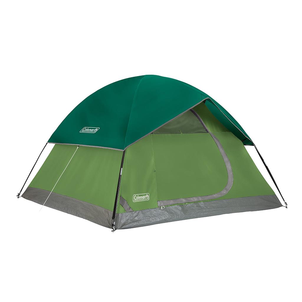 Coleman Sundome Camping Person Dome Easy Rainfly and WeatherTech Water 2 Windows and 1 Ground Charging Flap Tent, 2/3/4/6 Tent, Pitch, Floor, Proof,