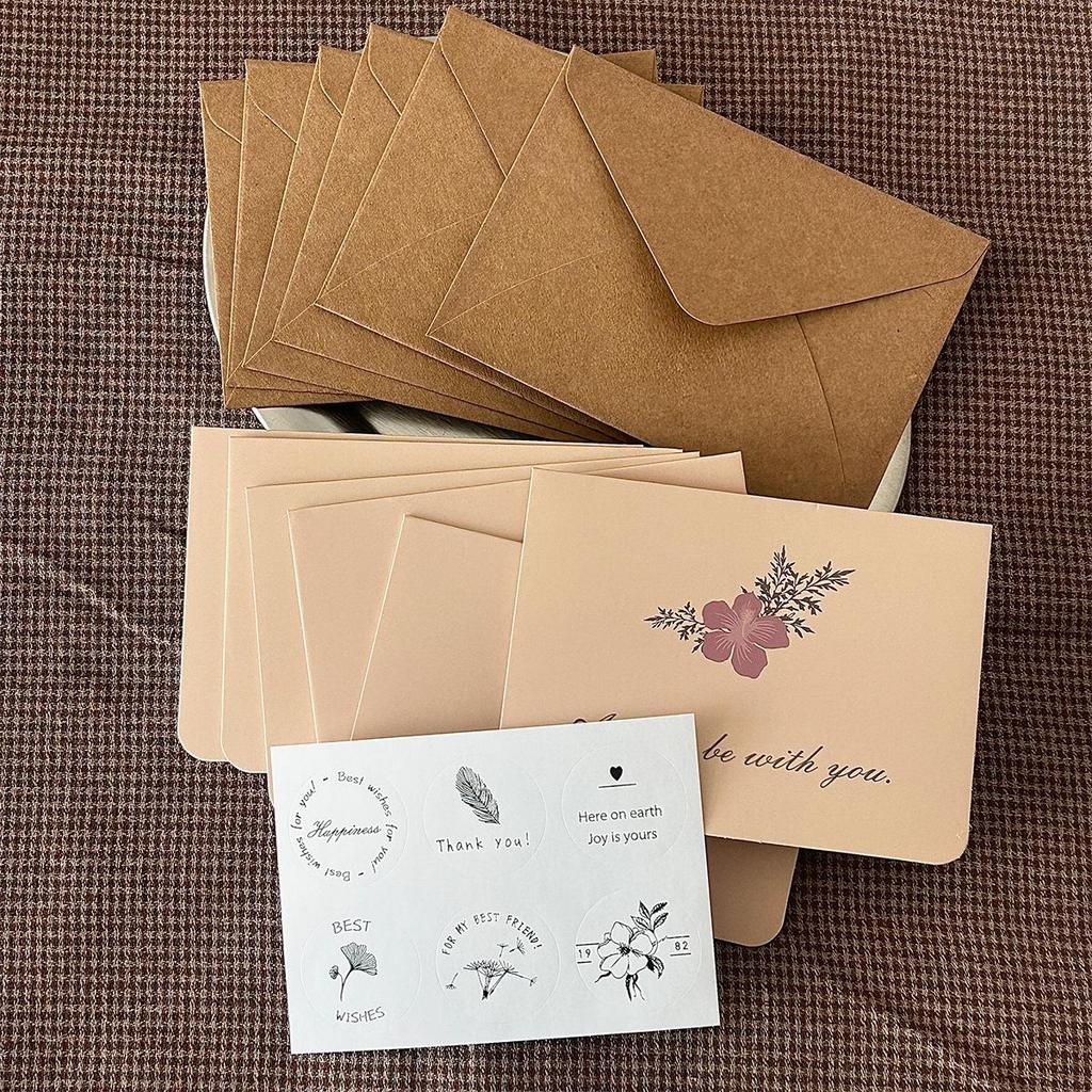 Handmade Folded New Year Blessing Card: Blank & Handwritten Message
