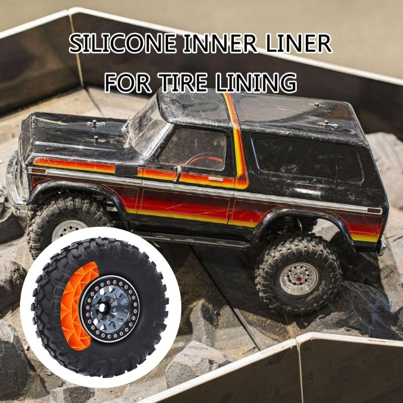 4PCS Wheel Tyre Inserts Crawler Car Tire Liners Front and Rear Tire Soft Filler for Remote Control Crawler Car