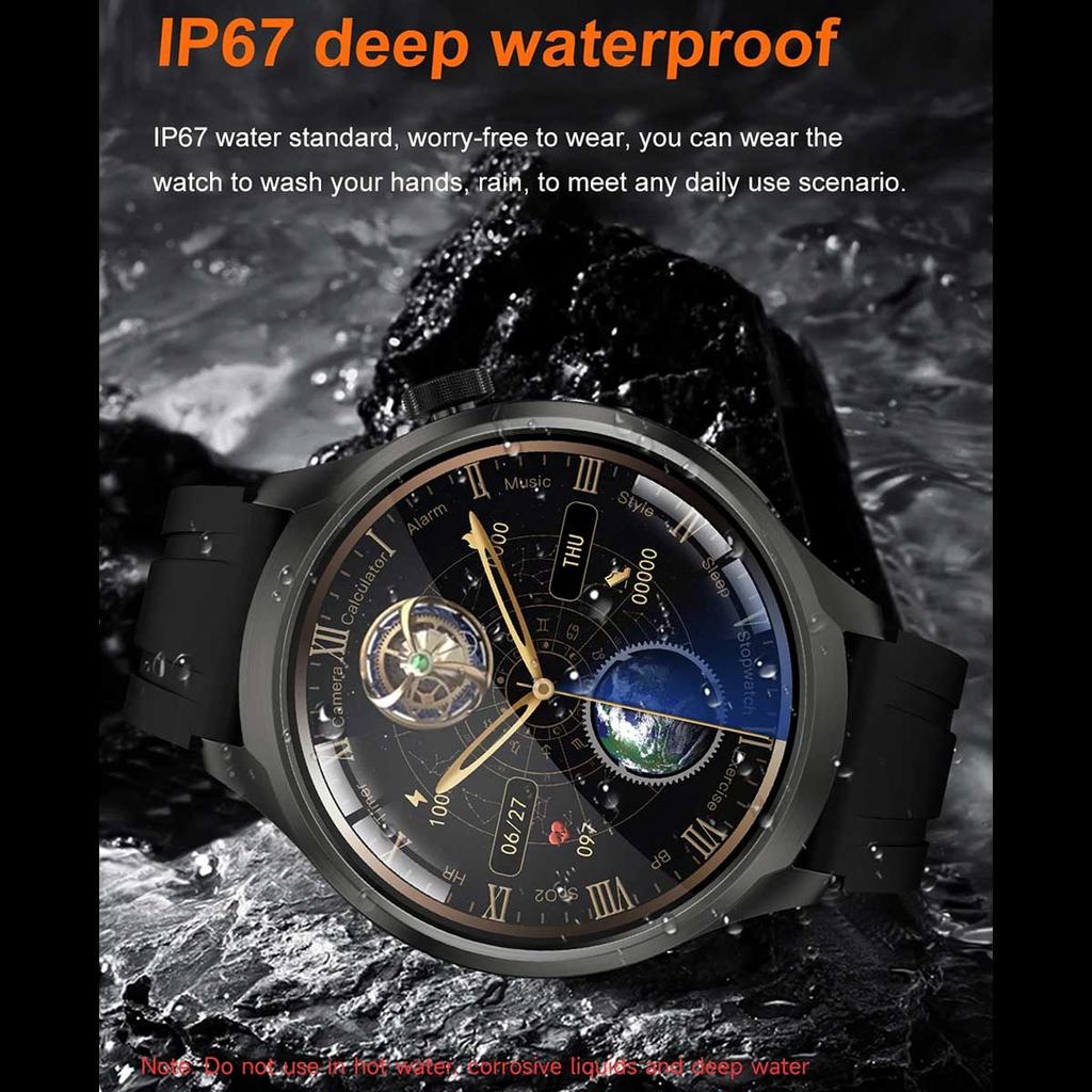 For Huawei 1.85-inch Smart Watch Men Sport Waterproof Fitness Heart Rate Watches Compass Track NFC Bluetooth Call Smartwatch