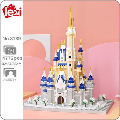 8189 arquitetura mundial neve castelo palácio torre árvore de inverno 3d mini blocos de diamante tijolos brinquedo de construção para crianças sem caixa