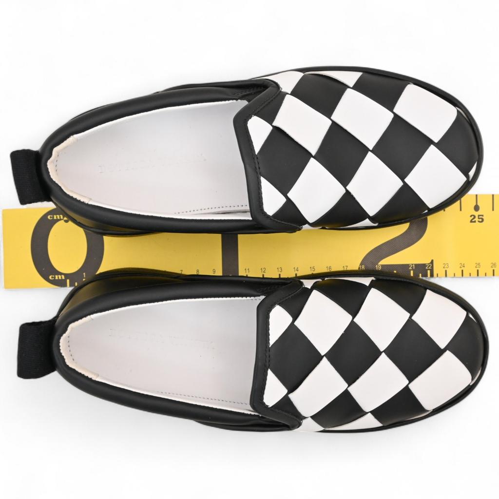 Autentyczne BOTTEGA VENETA Maxi Intrecciato Checker Wsuwane Buty Skórzane 35 bo5616cc