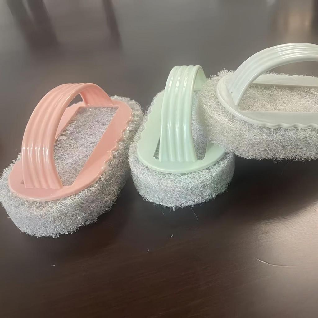 Bathroom & Kitchen Scouring Pad - Tile, Glass, Washbasin, Stove, and Pot Cleaning Brush for Stain Removal