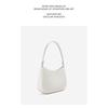 Leather Underarm Bag Premium Cowhide Crescent Bag Large Capacity Commuter Handbag Niche Light Luxury One Shoulder Baguette Bag