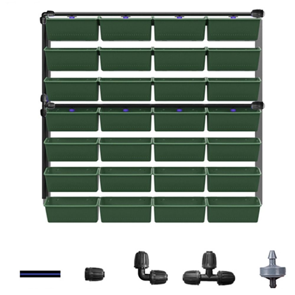 Vertical Planting Box Plastic Plant Flowerpot Modern Wall Flower Pot  Garden Decoration