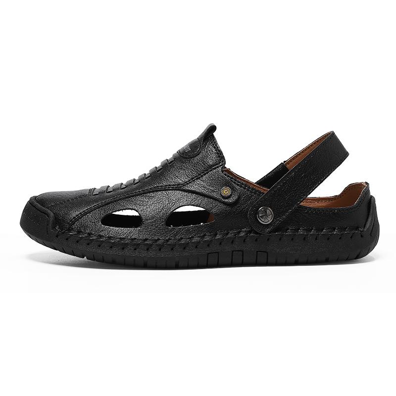 38-48 Sandalias de Playa de Cuero de Verano para Hombre Talla Grande