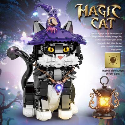 Magic Cat Building Blocks MOC Model STEM Educational Toys Creative Assembly Bricks for Adults Kids Christmas Gift