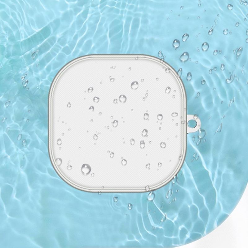 Transparent TPU Case Cover for-SoundPEATS Trueair2 + Earphone Case with Keychain Protective Dustproof