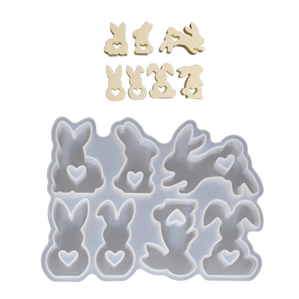 Silicone Candle Making Moulds Easter Rabbit Mold Hand-Making Supplies Silicone Texture for Craft and Home Decorations