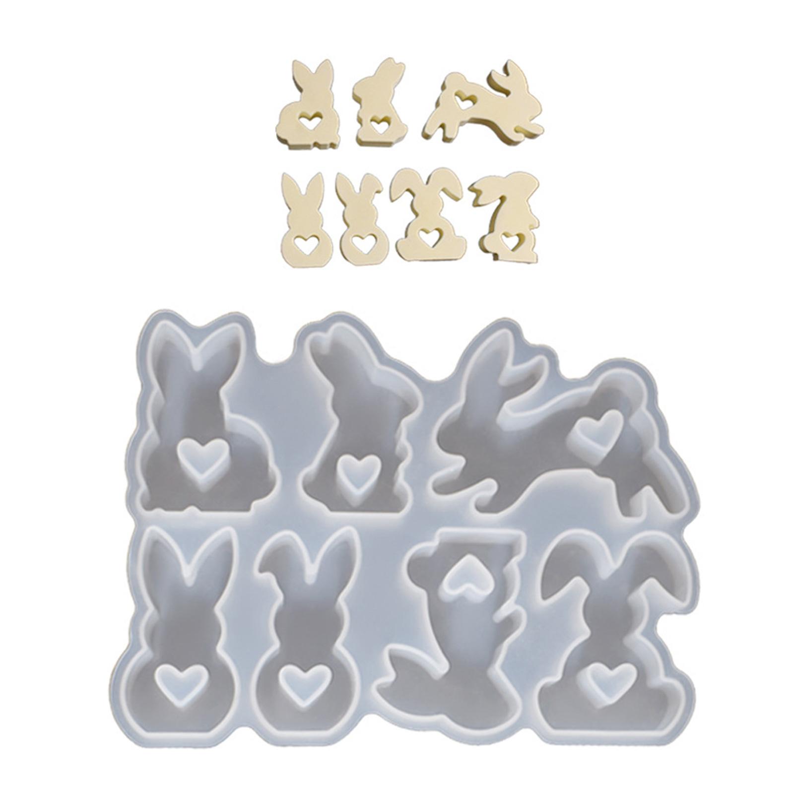 

Силиконовые формы для пасхального кролика, формы для смолы, силиконовые текстурные формы для рукоделия для проектов и весенних украшений