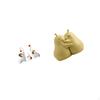 Elephant Family Sculptures And Hugging Pear Book Stand Ceramic Animal Statues Crafts for Desk Living