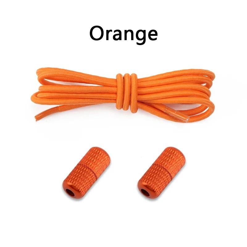 1 Pair No Tie Shoelaces Round Metal Capsules Lock Elastic Shoe Laces For Sneakers Rubber Band Lazy Shoes Lace Accessories