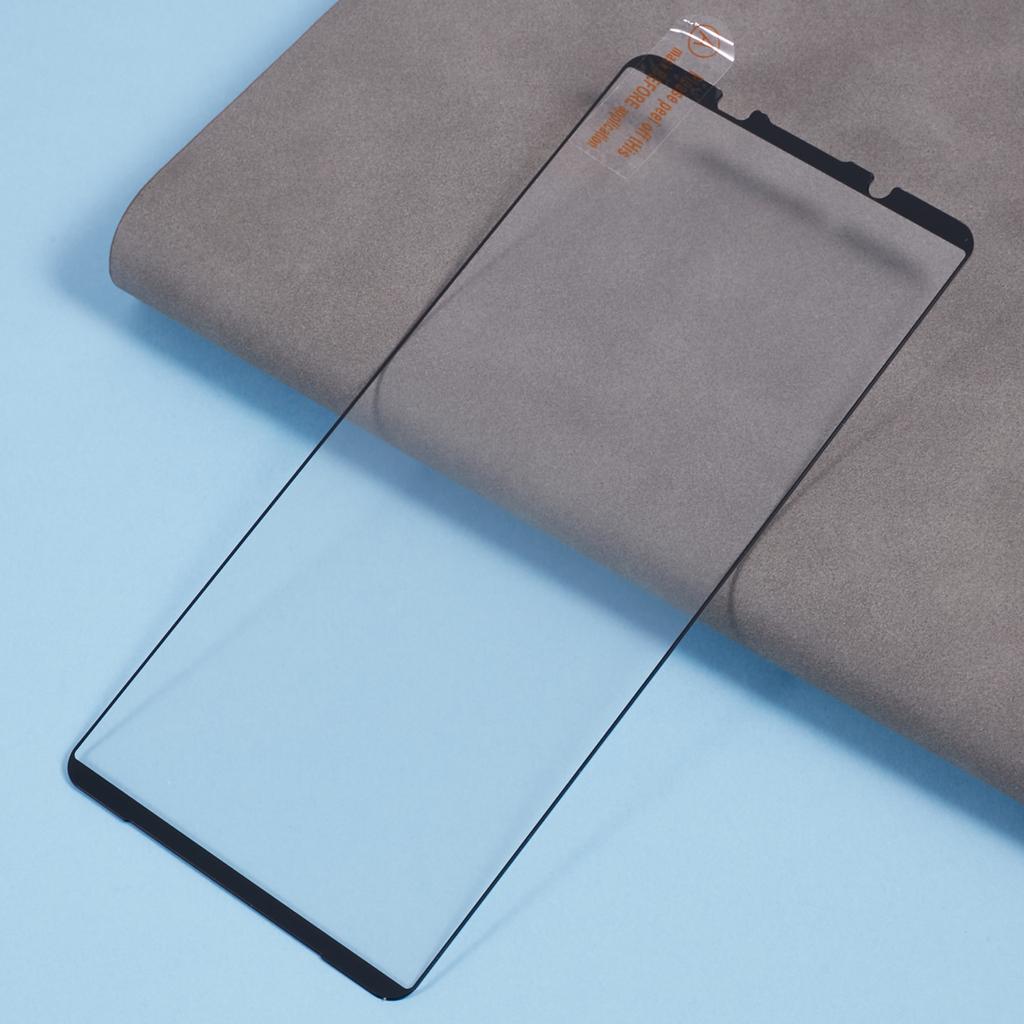 For Sony Xperia 1 VII Tempered Glass Electroplating Anti-Fingerprint Silk Printing Full Glue Screen Protector