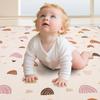 Large 130x130cm Baby Feeding Chair Floor Mat with Unique Pattern Design Silicone Backing For Easy Cleanup