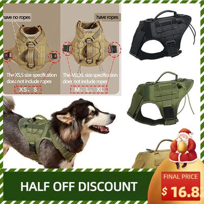 Tactical Training Dog No-Pull Safety Harness Vest Adjustable Dog Vest Harness For Walking Hiking Running For Medium Large Dogs