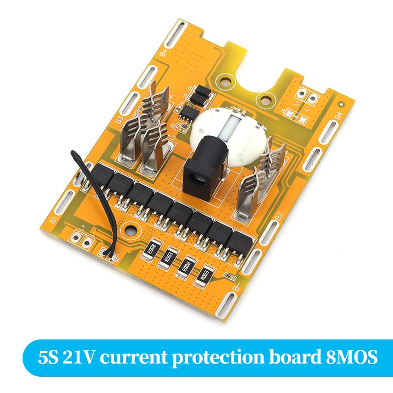 Stlxy 21V 8MOS Balance Protection Board For Makita 18650 Angle Grinder Chainsaw Electric Wrench Protection Board