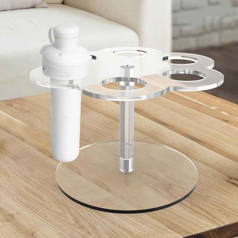 6 Hole Flavor Cartridge Organiser With Acrylic Construction Clear Spacious Designs Stoarge Rack