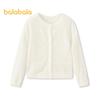 Balabala Girls' Solid Color Knitted Cardigan