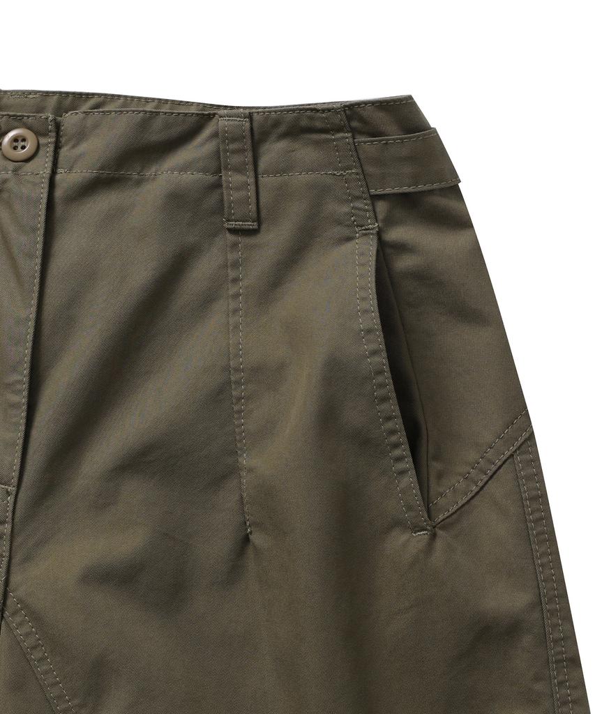 NOIRER Cotton Field Wide Pants (Khaki)