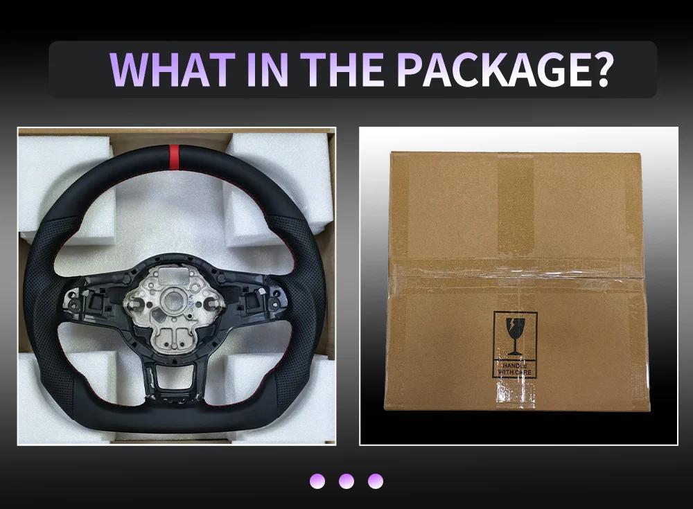 Kohlefaser Lenkrad Leder Sport Für Volkswagen Tiguan Golf 7 7.5 GTI GTE 2013-2019 Persönlich Angepasstes Autozubehör