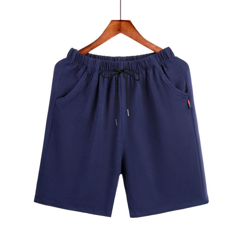 Men's Combed Cotton Casual Loose Five-Point Sleepwear Shorts - Summer Plus Size
