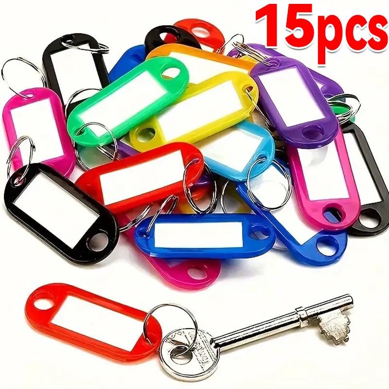 5-50Pcs Multicolor Keychain Key ID Label Tags Luggage ID Tags Hotel Number Classification Card Key Rings Keychain Random Colors