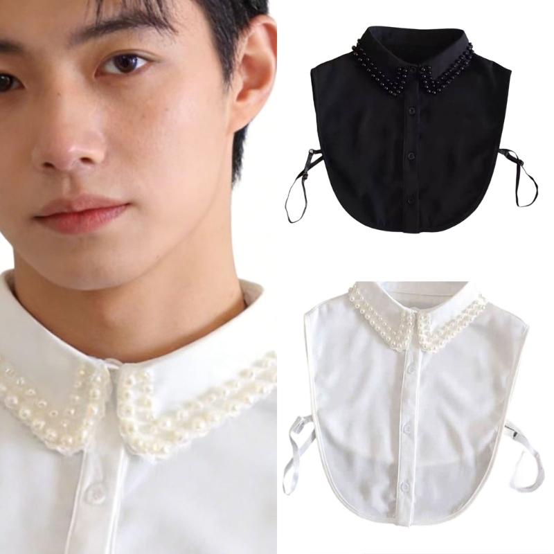 Detachable Lapel Collar False Elaborate Girls Collar Accessory Jeweled Collar Graceful Art Decorative False Shawl