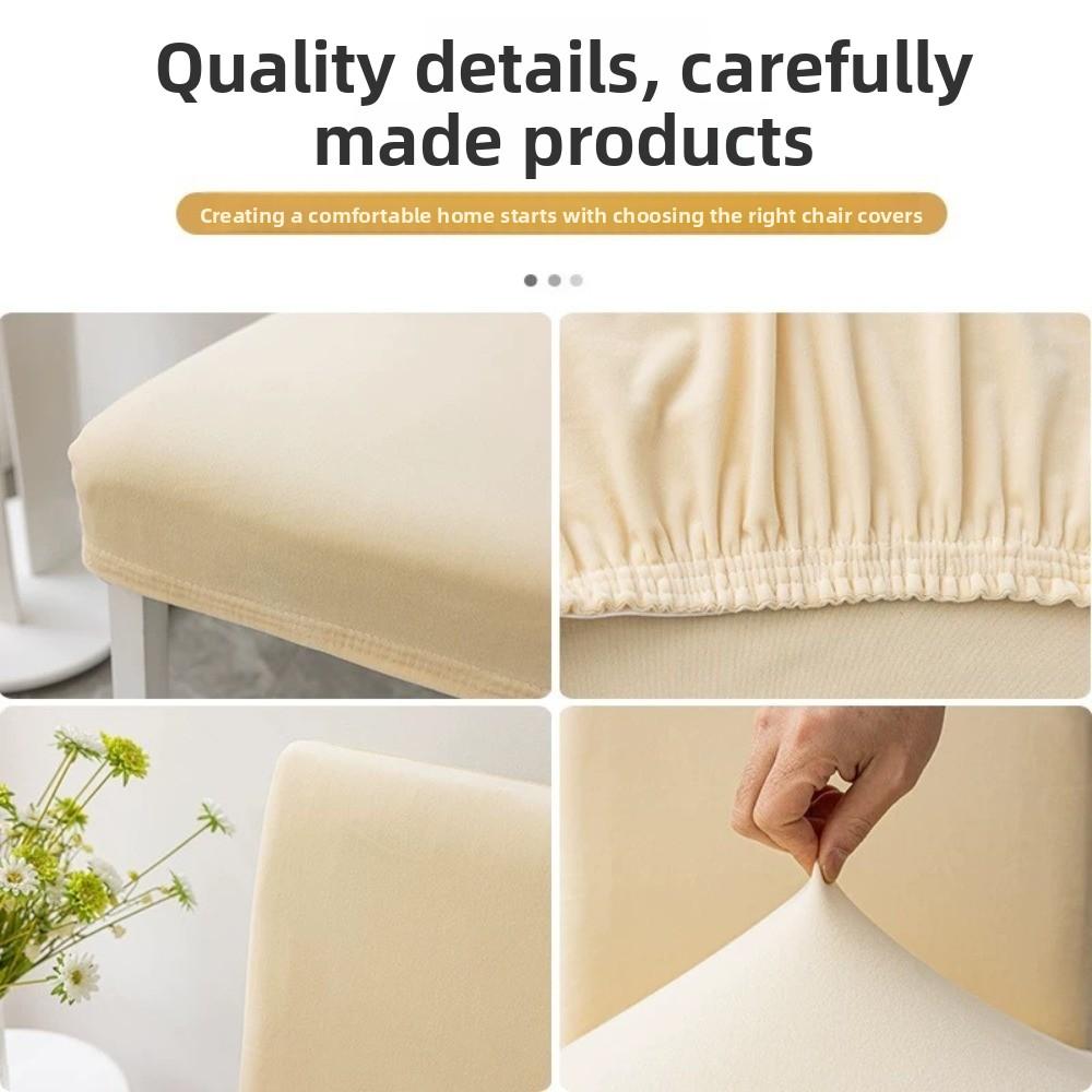 Fashion Dining Chair Cover Elastic Spandex Solid Color Stretch Chair Cover Slipcover High Back Kitchen Chair Cover Dining Room