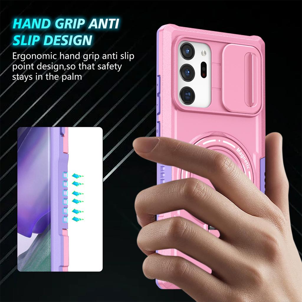 Magnetyczny MagSafe Metalowy Pierścień Etui Do Samsung Galaxy S24 S23 S22 S21 Plus PLUG Ultra Magnetyczny Pierścień Stojak Na Obiektyw Aparatu Push Pull Osłona Ochronna Aparatu