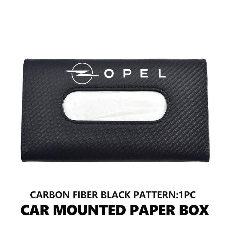 For Opel CorsaLeather Car Sunshade Tissue Box Paper Towel Hanging Bag Interior For Opel ADAM ASTRA J K CORSA E INSIGNIA MOKKA VIVA Meriva