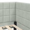 Corner Bed Frame with Headboard Light Grey 80 Cm X 200 Cm Velvet